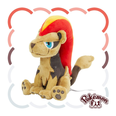 Officiële Pokemon center Pokemon fit knuffel Pyroar Female 19cm (lang)